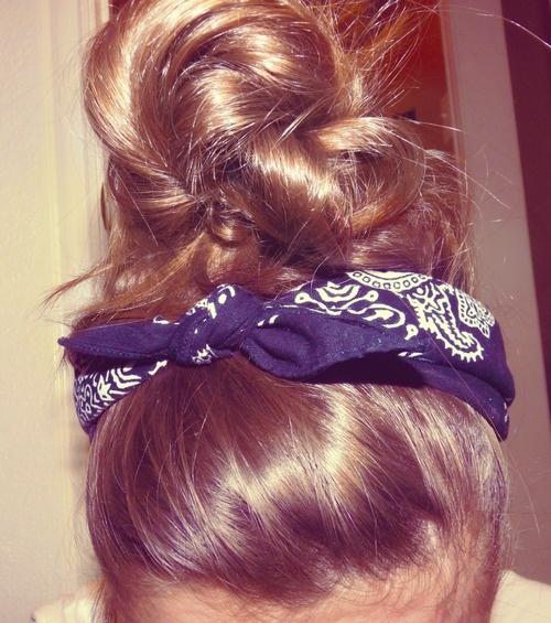 Country girl styled top knot