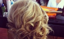 Curly Side Swept Updo