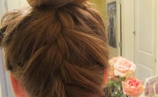 Upside Down French Braid Bun