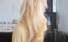 Blonde Pinned Bangs