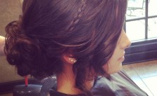 Headband Braid Messy Updo