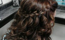 Dark Bouncy Curls & Braid