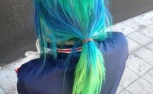 Green & Blue Ponytail