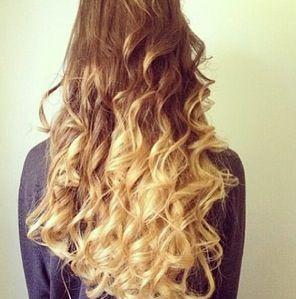 curls with ombre color
