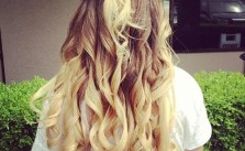Half Up Ombre Curls