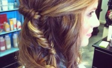 Half Up Small Braid