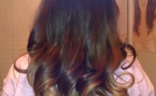 Tips Dyed Blonde & Curled
