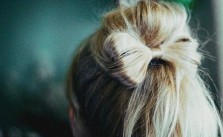 Blonde Bow Updo
