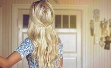 Half Up Blonde