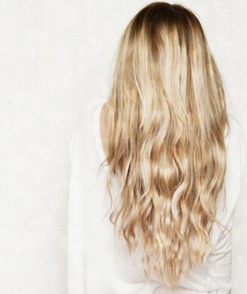 long blonde waves