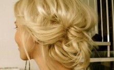 Messy Blonde Updo