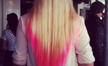 Pink Dip Dyed Hair