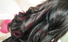 Black Curls with Pink