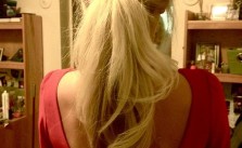 Blonde Curled Ponytail