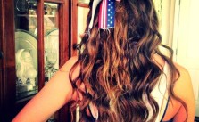 Wavy Hair with Ribbon