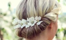 Bridal Updo with Flowers