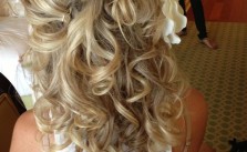 Half Up Curly Blonde