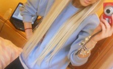 Straight Blonde Pinned Bangs