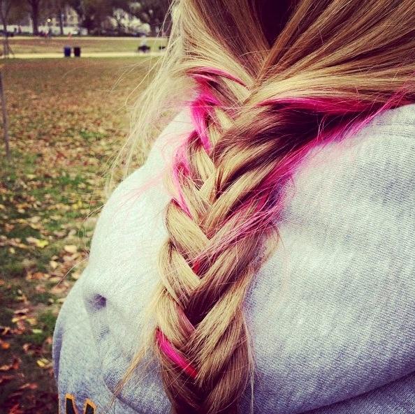 braid with pink
