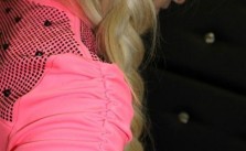 Blonde Braid & Pink Leather