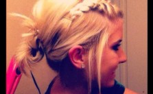 Pinned Bangs & Messy Updo