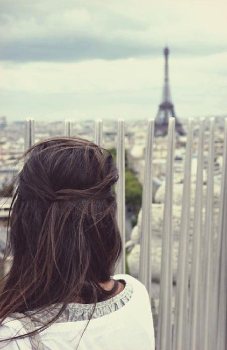 brunette in paris