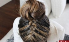 Reverse French Braid Bun