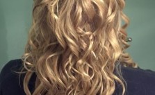 Blonde Half Up Curls