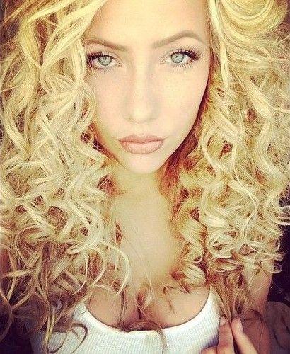 full blonde curls