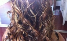 Messy Curls with Highlights