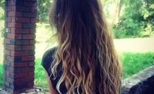 Messy Hair with Blonde Tips