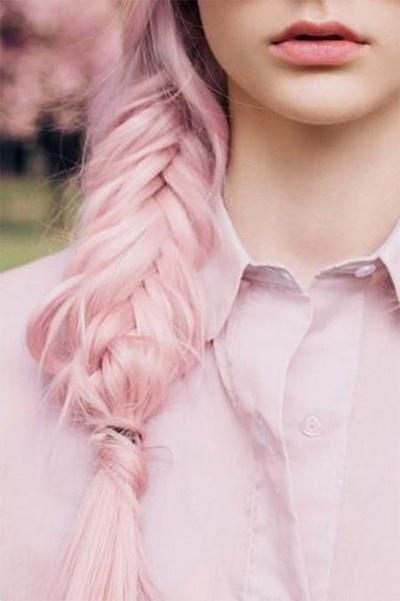 pink pastel braid