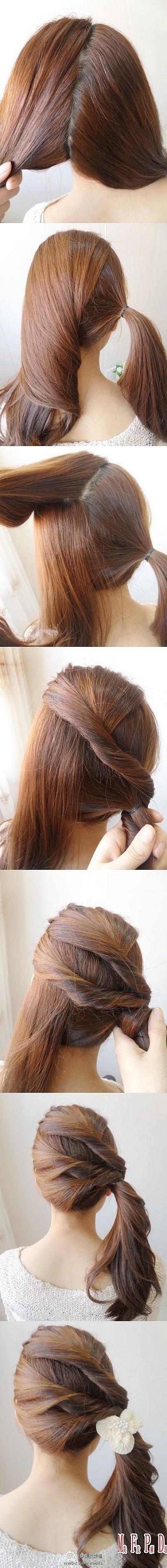 pretty twisted side ponytail