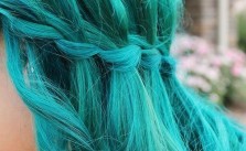 Teal Hair Color with Braids