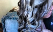 Platinum with Dark brown