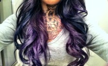 Purple with Blue & Black