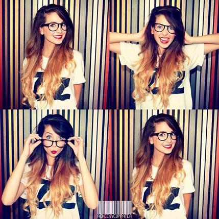 Zoella, love her ombre hair.