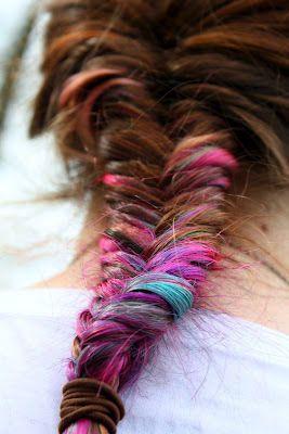 a rainbow braid