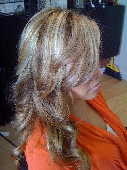 blonde highlights by Lanisa Chacon