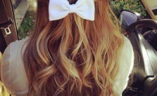 Blonde Hair Bow Clip