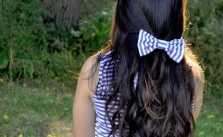 Messy Hair with Bow
