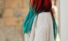 Teal Dipped Red Hair