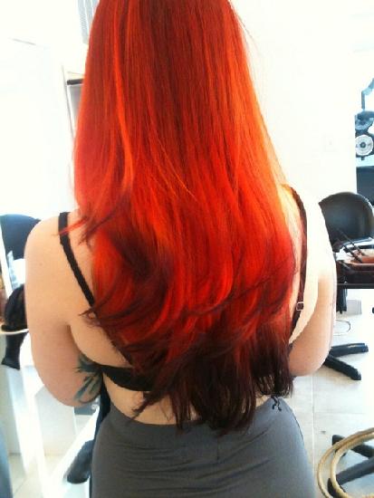 foxy red ombre hair