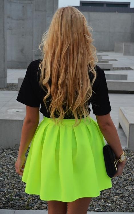 neon skirt