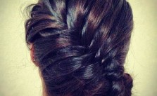 Cute Braid & Side Updo
