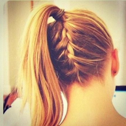 upside down french braid ponytail