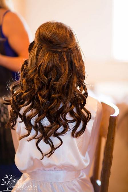 wedding hair curls and twist
