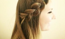 Side Part Inverted Braid