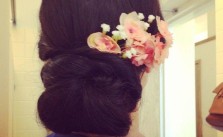 Floral Low Bun
