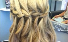 Waterfall Braid with Curls